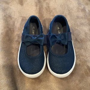 Carter’s Mary Jane bow sneakers blue sparkle 6